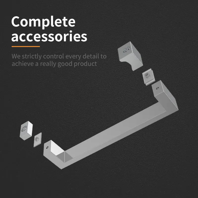 Hydrorelax Back to Back Shower Door Pull Handle Rectangle Stainless Steel Grip for Frameless Sliding Glass