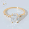 Custom VVS Lab Made Diamond Engagement Rings for Women New Design Yellow Gold 925 Silver Fine Women's Jewelry