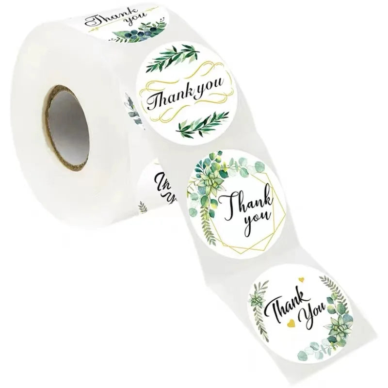 Labels Custom Printed Round Adhesive Waterproof  Cartoon Roll Gift Christmas Stickers