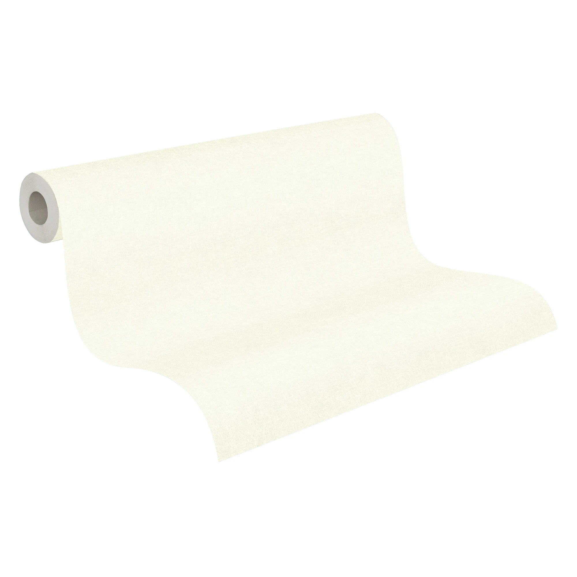 Made in Germany - Wallpaper rolls Single-Coloured White - Non Woven Vinyl - Modern Wallpaper Textile Structure - 1005 x 053 m