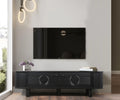 Modern Luxury Black TV Stand with Storage MDF Material Fits 65"+ TVs Living Room Furniture Hot Selling Console Table