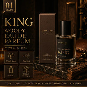 50ml Private Label Woody Eau De Parfum Sandalwood Leather Amber Perfume Spray OEM Custom Packaging