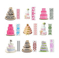 Plastic Cake Stencil DIY Lace Decoration Tool for Party Wedding Christmas Kids Drawing Scrapbook Template with Opp Bag