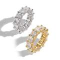Low MOQ Wholesale Bling Jewelry Cubic Zirconia Hip Hop Men's Gold Cz Ring
