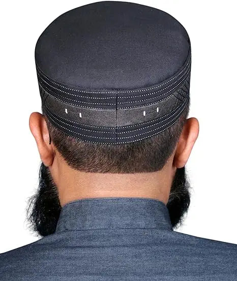 Men's Stylish Intikhab Kufi Cap Customized Logo Traditional Islamic Prayer Hat Summer Wear Polyester Accessory Adults Wholesale