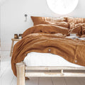 Factory Wholesale Eco-friendly Flax French 100% Linen Duvet Cover Sets Pure Bed Sheet Bedding Set