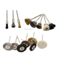 Boasta 10pcs Jewelry Polishing Brush Rotary Tool 2.35/3mm Shank Metal Wire Bristle Wheel Brushes for Clean Deburring Fine Finish