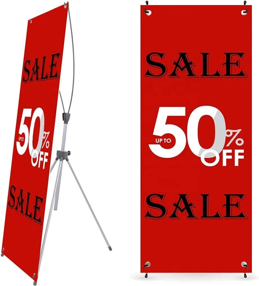 Hot Sale Outdoor Durable Advertising Banner Size 60 X 160 cm 80 X 180 cm X Stand Banner MegaBDM