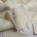 Wholesale Cheap Fashion Luxury Clothing Tags Luxury Custom 3D Relief logo Gold Stamping Ready to Wear Plastic Label