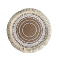 Ins Style Simple Placemat Home Round Woven Mat Restaurant Retro Jute Decoration Shooting Props coaster