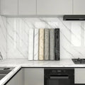 Modern Waterproof Self-Adhesive Marble Look Heat Resistant Peel Stick Tiles Wall Panels Wall Stickers