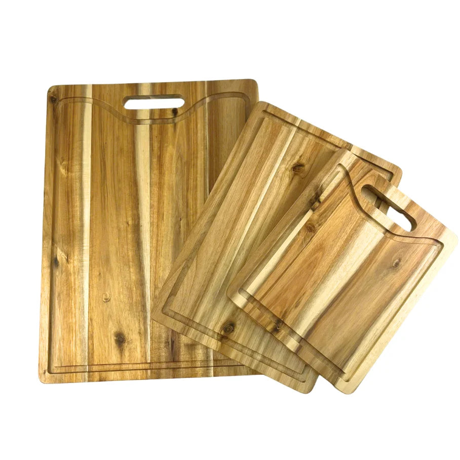 Wholesale Premium Quality Durable Square Acacia Bamboo Butcher Block Food Safe Dishwasher Safe Eco-Friendly Chopping Block