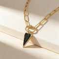 QIKU Romantic New Style Heart Shape Pendant Necklace Copper Zircon Gold Color Chain Jewelry Women Wedding Wholesale Customized