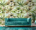 Made in Germany Photo Wallpaper Murals Jungle Light Blue Green Red Non Woven Vinyl Wall Mural Plants for Hotel - 159 x 280 m