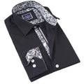 Black Contrast Collar inside and Cuff Men's Shirt