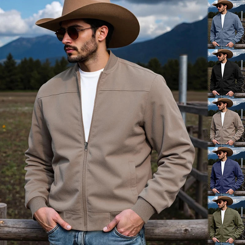 Wholesale Autumn New Products Selling Well in the Western Region. Men's Hunting Jackets Made of Loose Suede Fabric with Zippers MegaBDM