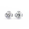 Premium Quality Vintage Diamond Alloy Earrings 18K Gold Plated CROWN Shape for Anniversary Engagement Wedding Graduation