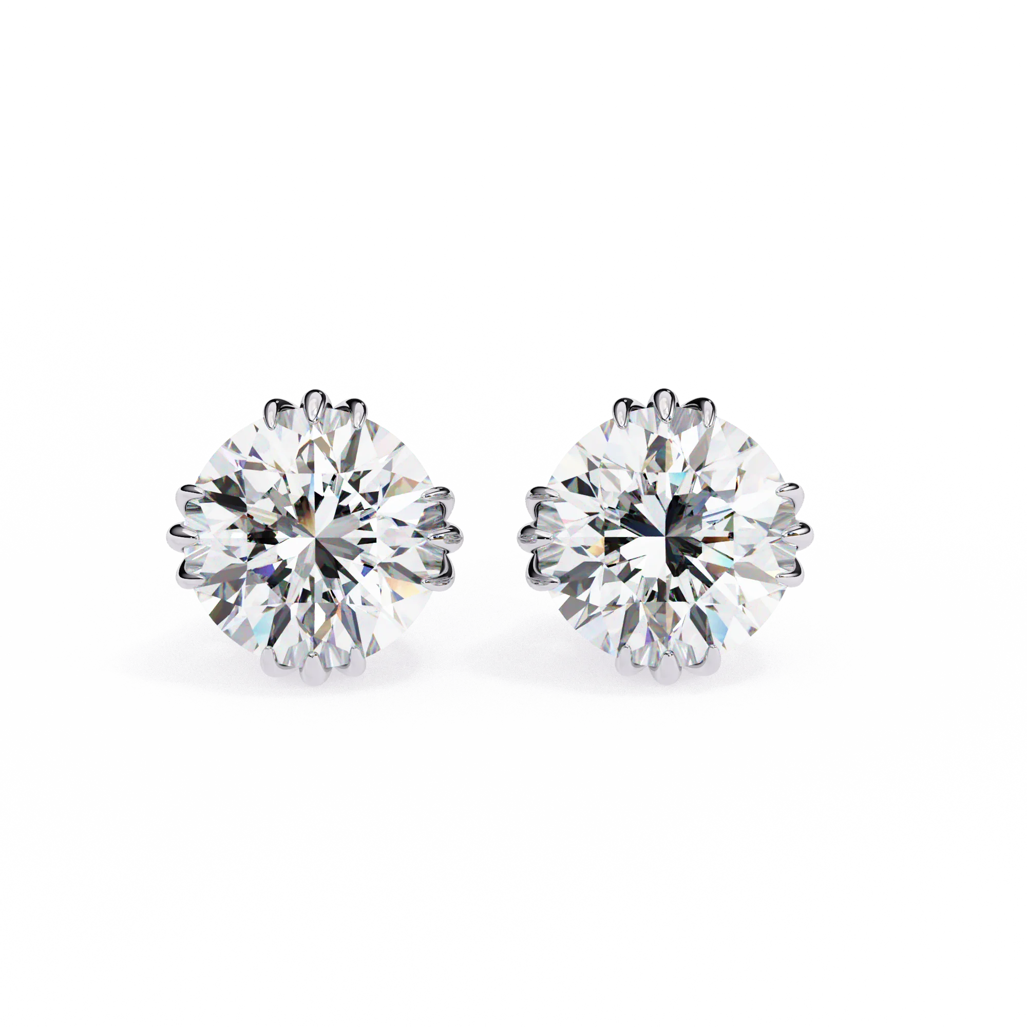 Premium Quality Vintage Diamond Alloy Earrings 18K Gold Plated CROWN Shape for Anniversary Engagement Wedding Graduation
