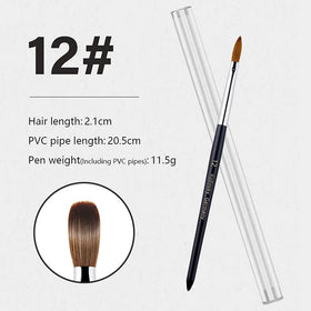 Wholesale 100% Pure Kolinsky Acrylic Nail Brush Sizes 2 to 18 Professional Acrylic Powder Nail Art Brush for Salon Use