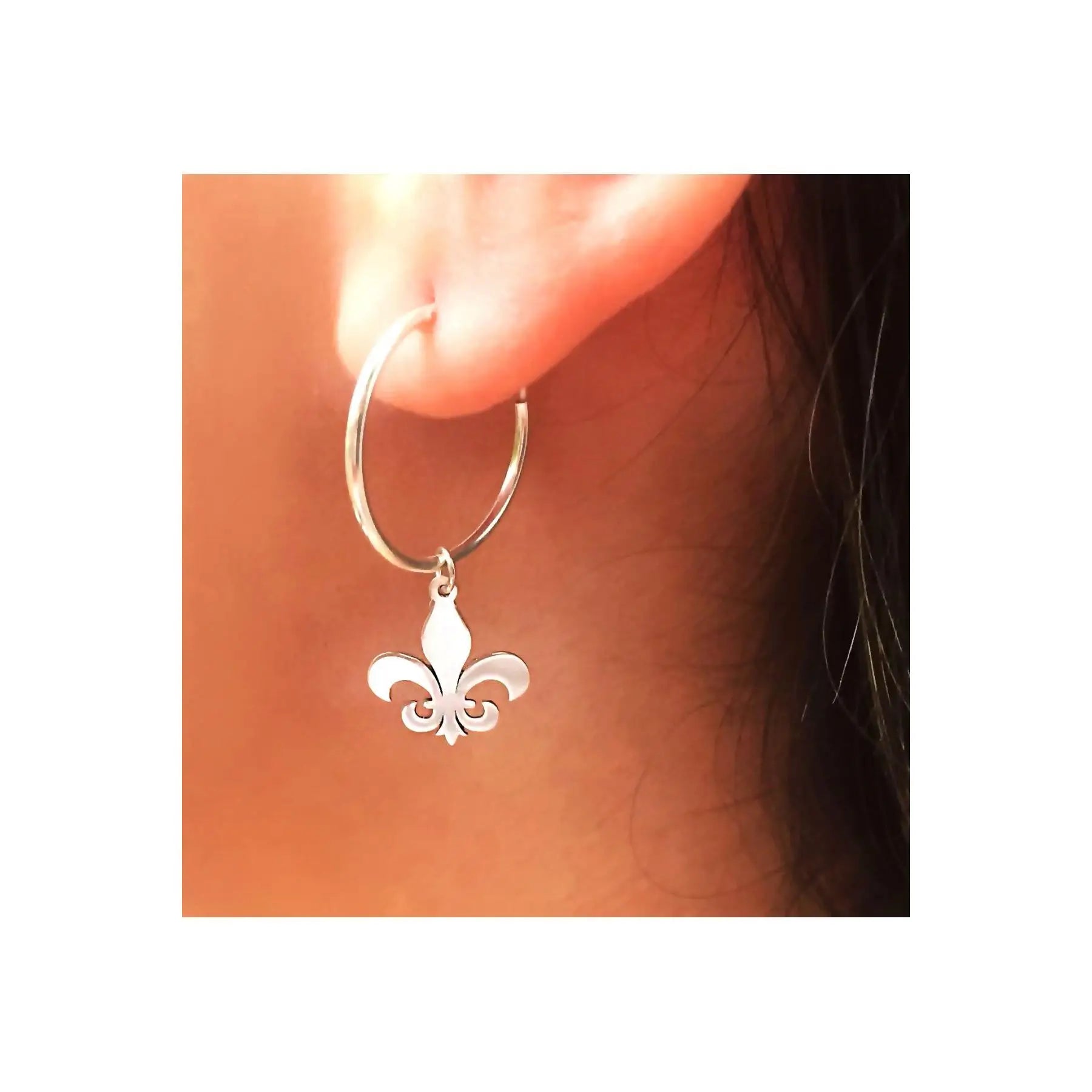 925 Sterling Silver Fine Stud Lily Earrings with Elegant Design From Turkey for Women