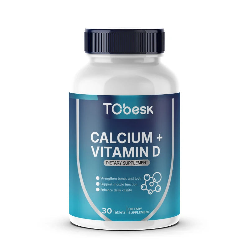 Hot Sell Strengthen Bones and Teeth Enhance Daily Vitality Vitamin Tablet TCbesk Calcium + Vitamin D Tablets
