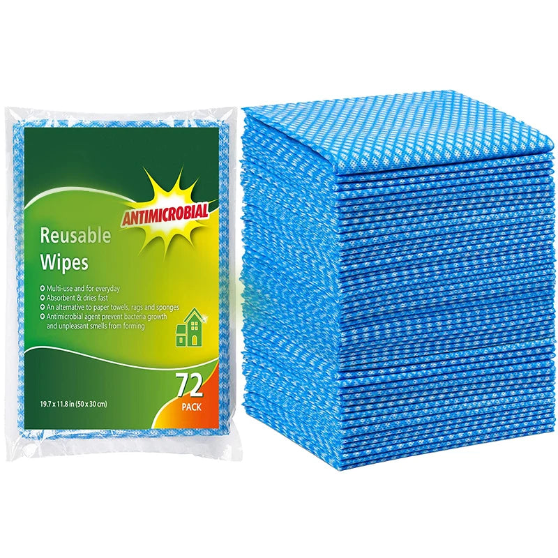 Wholesale Customized Blue Multi-Purpose Towel Reusable Cleaning Kitchen Cloths Wipes for Dish