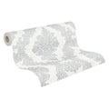 Made in Germany - Wallpaper rolls Ornament White Grey - Non Woven Vinyl - Modern Wallpaper Damask / Victorian - 1005 x 053 m