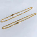 GP US Figaro Chain Bracelet Necklace 3+1 Link Chains Thin Stacked Layering 14k Gold Filled Permanent Jewelry Chains Wholesale