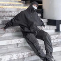 New Ninja High-Street Trendy Zip-Up Hooded Sweatshirt - Cool and Stylish Face-Covering Jacket for Men
