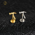 Right Grand ASTM F136 Titanium Internal Thread Nail Hammer Flat Back Stud Earring 16G Helix Tragus Cartilage Lip Piercing