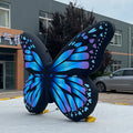 Mall Decorative Custom Huge Inflatable Wings Giant Hanging Inflatable Butterfly With LED