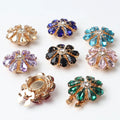 Decorative Women Shirt Cufflinks Jewel Wedding Suit Crystal Flowers Button Garment Clip Craft