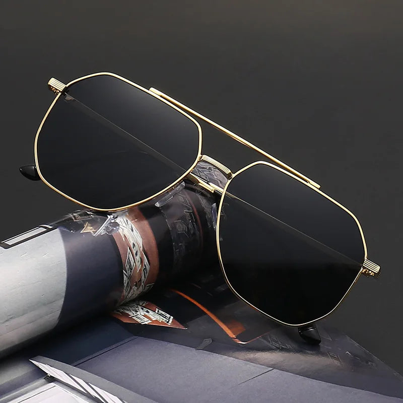 2025 New Arrival UV400 Double Bridge Polarized Sunglasses Luxury Trendy Brand Design Custom Fashion Light Weight