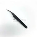 Custom Logo Professional Stainless Steel Anti-Static Eyelash Extension Tweezers with Quick Secure Grip for Lash Isolation