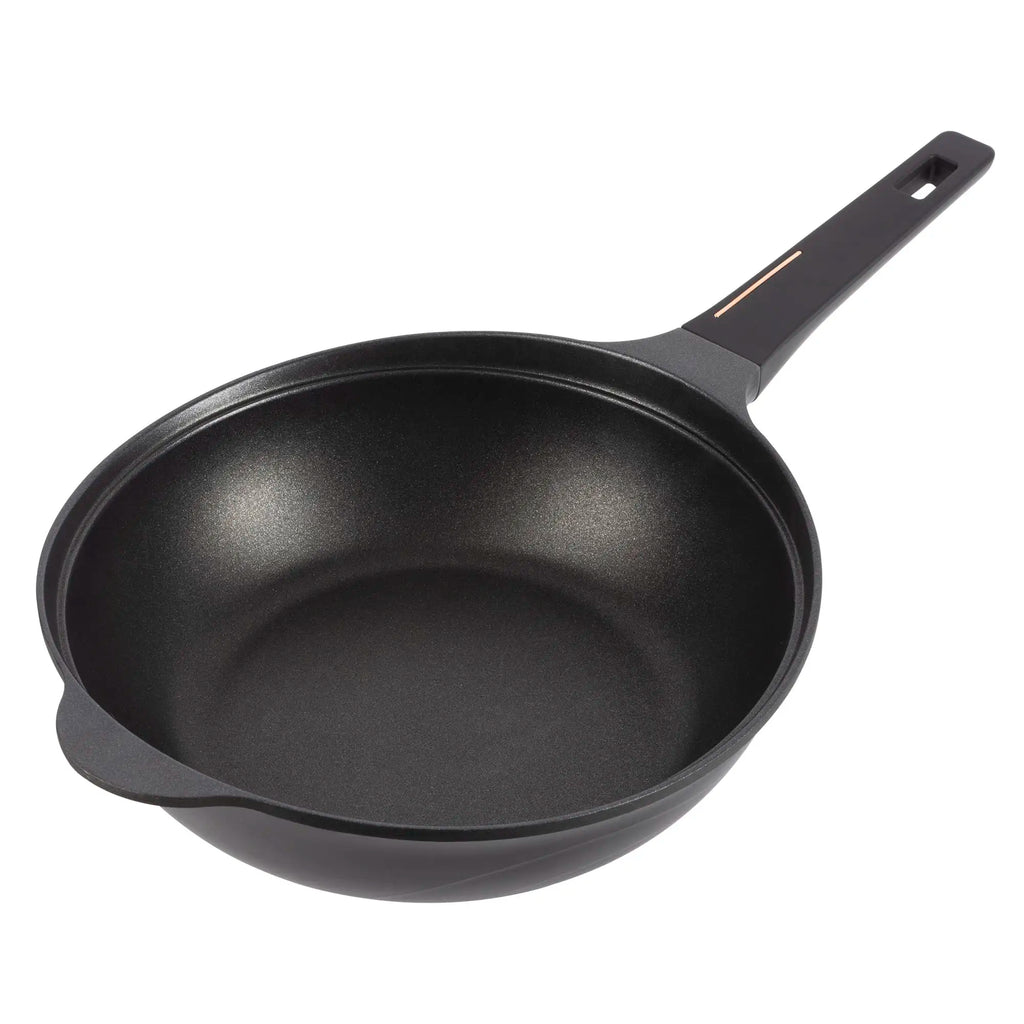 Bergner Copper Wok 30cm in Cast Aluminum Black with Coating