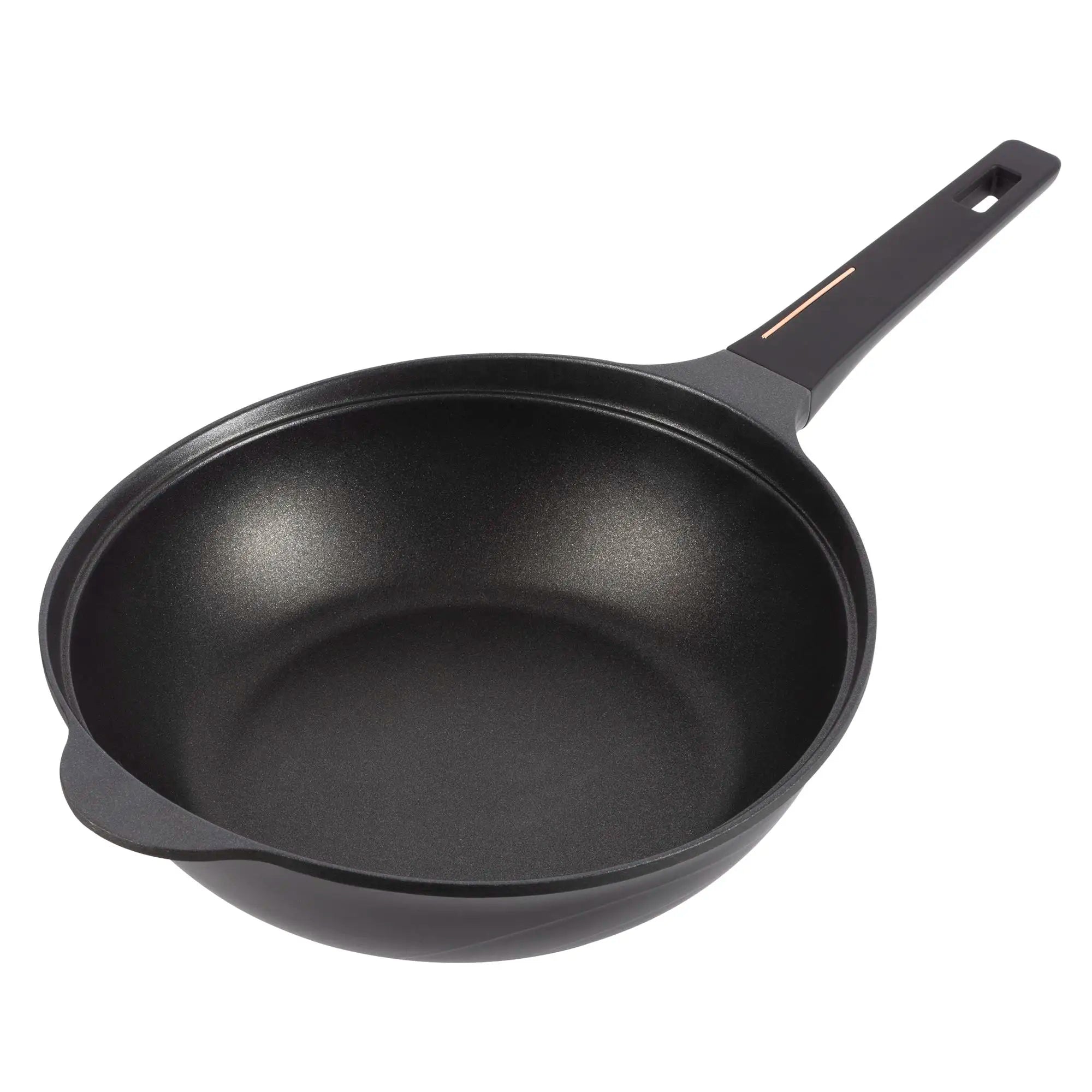 Bergner Copper Wok 30cm in Cast Aluminum Black with Coating