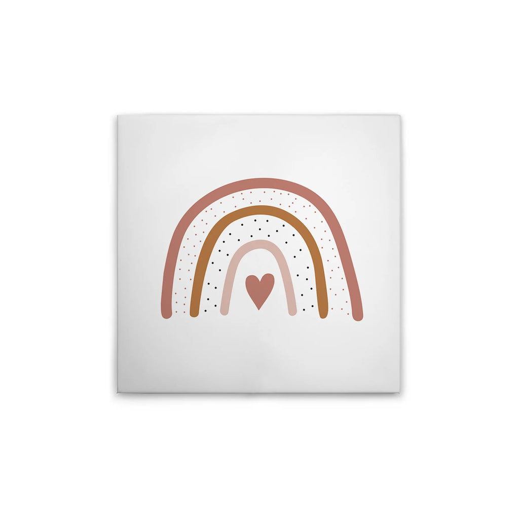 Modern Hanging Made in Germany Home Decor Canvas Picture Children'S Room Rainbow Pink Wall Mural White Brown Stretcher Frame Art