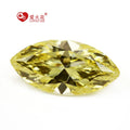 Top Quality 5A Quality Marquise Shape Loose Gemstone 1.5*2.5mm-10*20mm Fancy Vivid Yellow Golden Yellow Synthetic Cubic Zirconia
