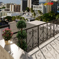 Durable Wrought Iron Balcony Railing for Outdoor Use Modern Designs for Second-Floor Stairs Vietnam Supplier