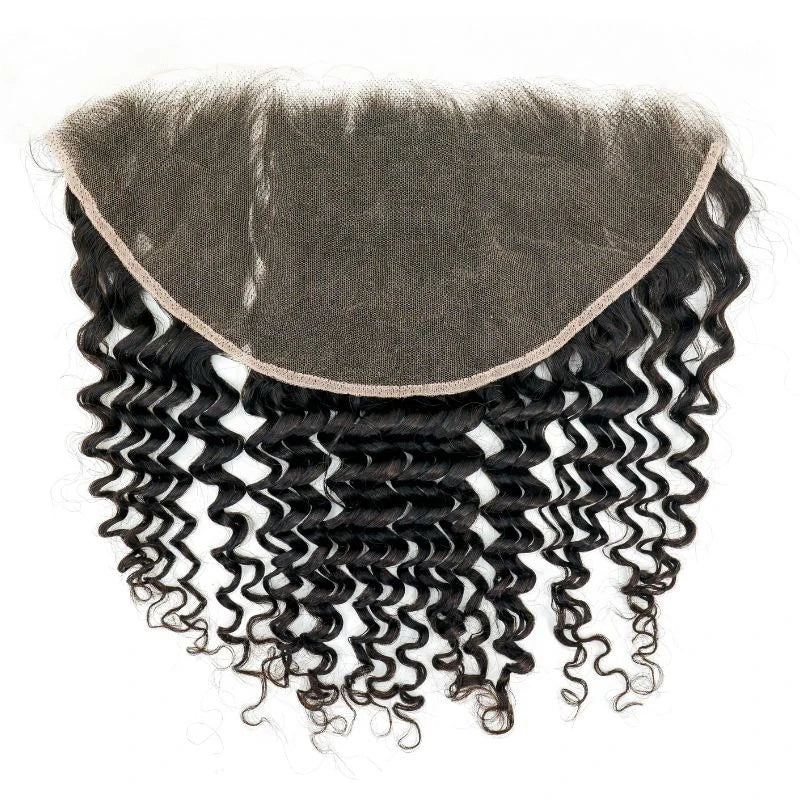 CLJhair 13X6 Lace Frontal Closure 130% Density Brazilian Remy Hair Natural Black Straight Unprocessed