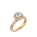 Custom Design Diamond Ring 10K Solid Gold Moissanite Engagement Ring with VVS Diamond for Wedding Gift from Indian Exporter