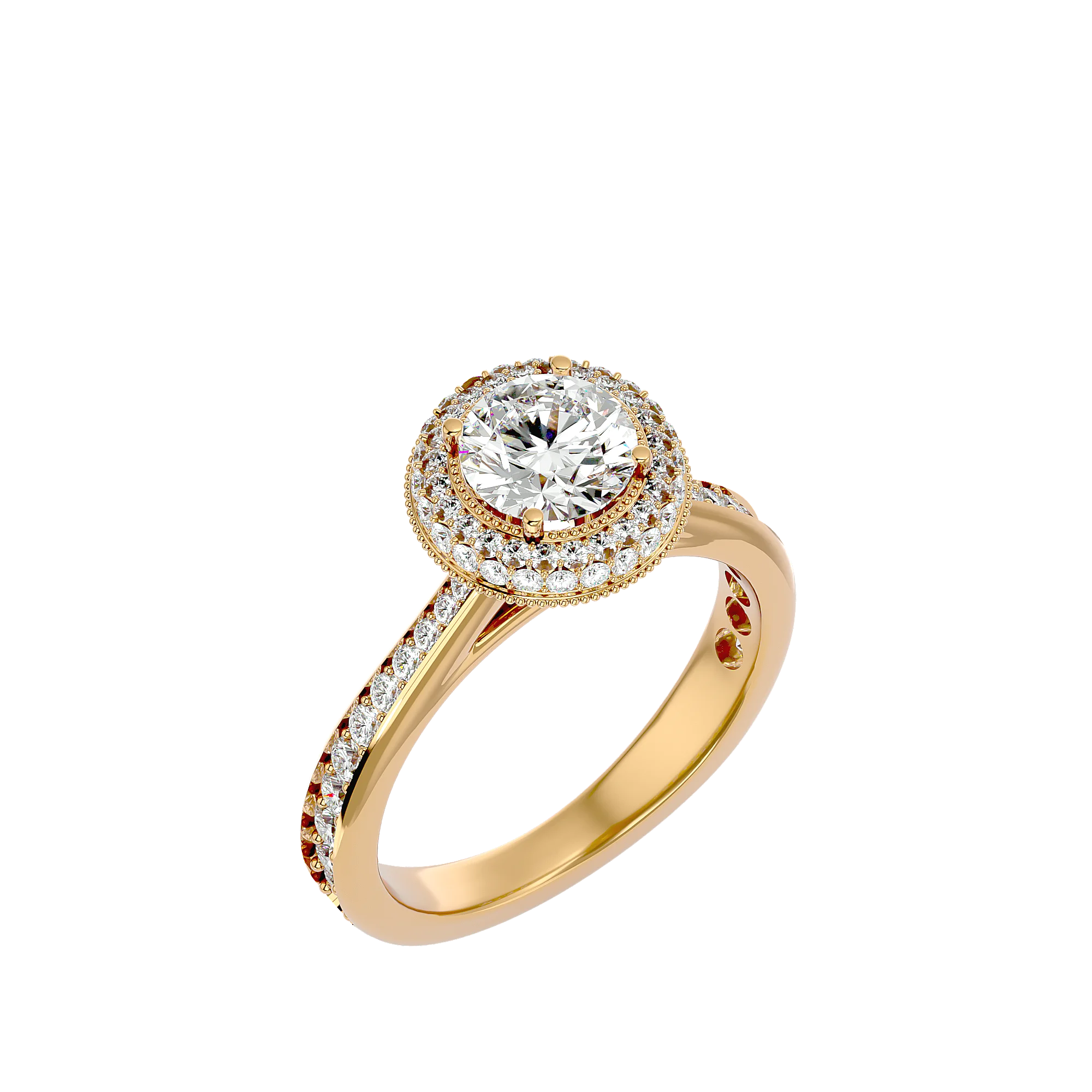Custom Design Diamond Ring 10K Solid Gold Moissanite Engagement Ring with VVS Diamond for Wedding Gift from Indian Exporter