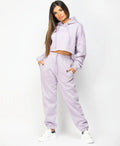 New Custom Oversized Pullover Two Piece Jogger Set Sweatpants and Hoodie Set Women