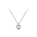 Low MOQ custom 925 sterling silver heart pendant zircon necklace