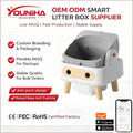 Custom Logo Enclosed Automatic Cat Litter Box Wood Frame Self Cleaning Charcoal Filter Eco-Friendly Odor Control for Indoor MegaBDM
