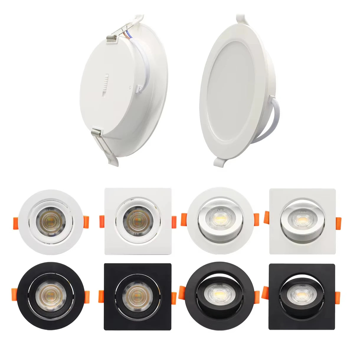 LED Downlight 6W-24W AC100-240V 120 Degree 90lm/W 3CCT Recessed Ceiling Spotlight IP20 for Home and Office Lighting