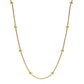 Snake Chain Chocker Simple Jewelry 18K Gold Pvd Plated Stainless Steel Bead Ball Chain Necklace Bracelet for Women Gifts
