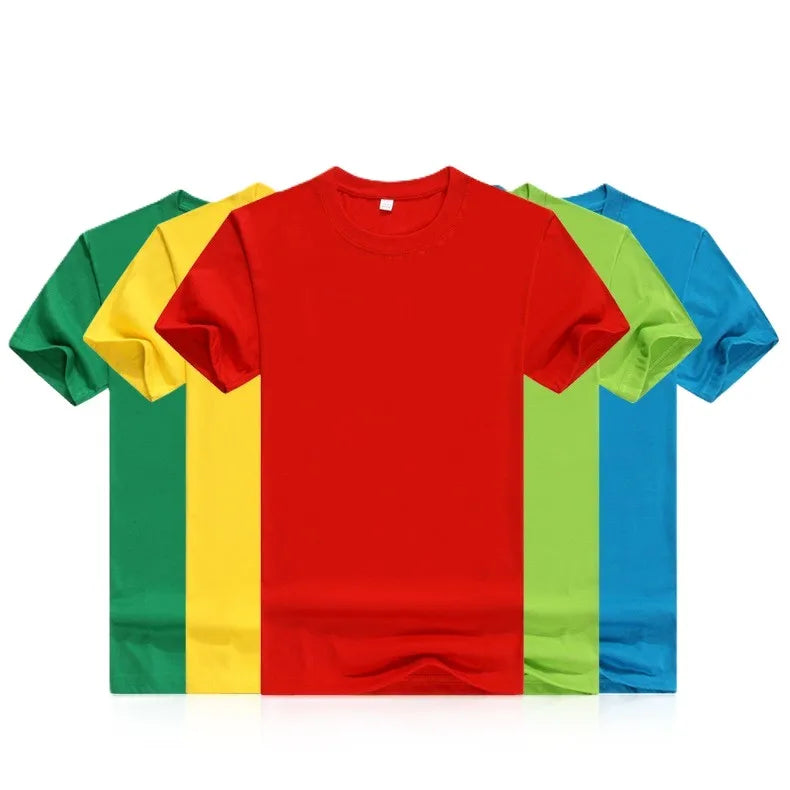 China Bangladesh Factory Price OEM Customized Logo Embroidery 180g CVC Polyester Cotton Round Neck Workwear Men & Women T Shirt