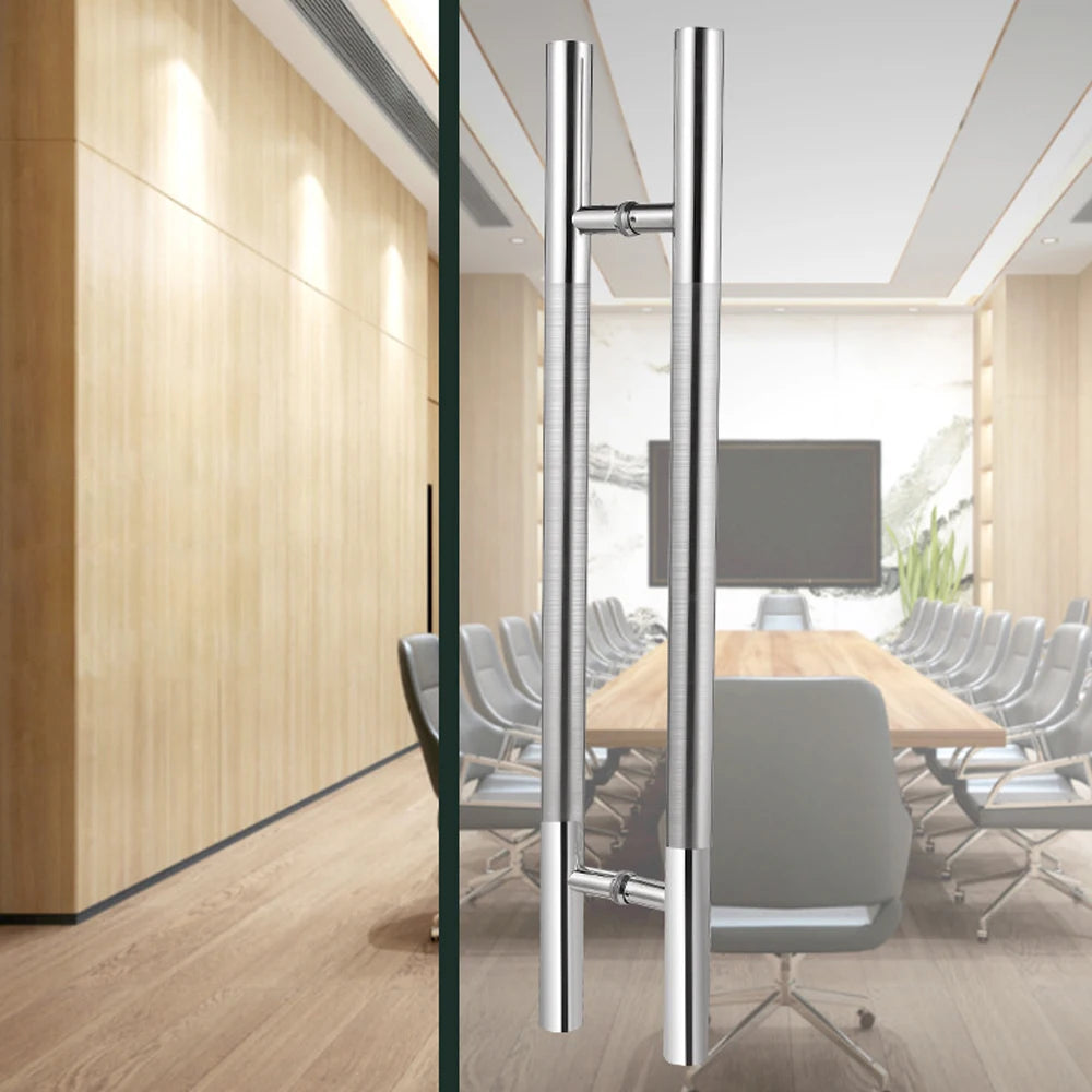 H-Shape Double-Sided 304 Stainless Steel Glass Door Handles Pull Handle Door