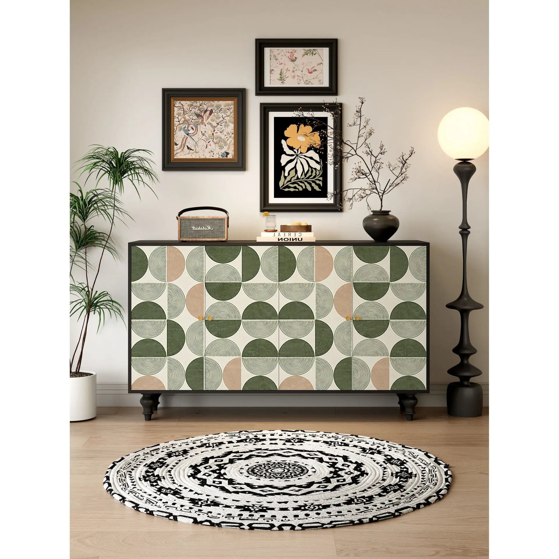 Solid Wood Storage Cabinet-Living Room Apartment Drawer-type Chest Drawers Custom Colors for Hotel Dining Use Contemporary
